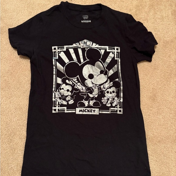 Disney Black and White Mickey Mouse funko decades tee basic parks funko - Picture 1 of 3
